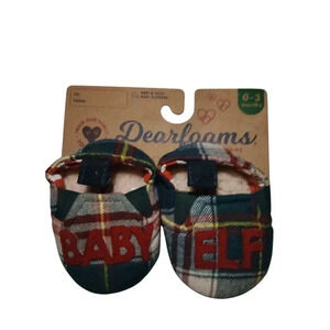 Dearfoams Slippers Holiday Plaid Baby Elf 0-3 Months